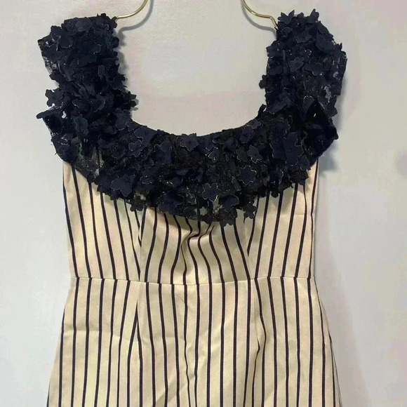 ATOIR Minor Miracles Mini Dress Striped Print 3D Flowers Size 4 Small - Picture 5 of 14